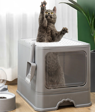 Arenero Plegable con Doble Puerta para Gatos - Image 27