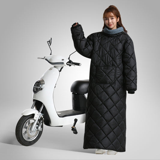 Chaqueta Cortavientos Acolchada Impermeable con Asa de Transporte