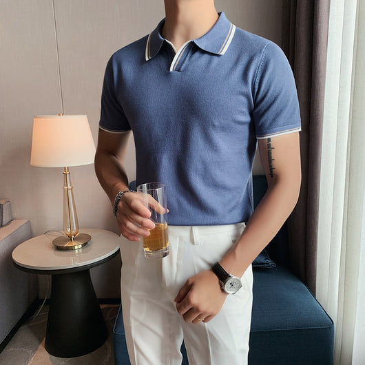 Polo Manga Corta Slim Fit Blanco - Tejido Fresco para Hombre - Image 2