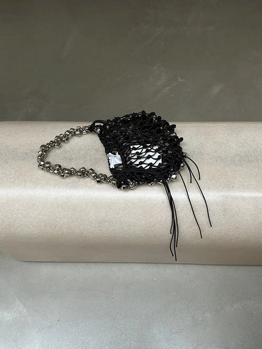 Bolso Bandolera Retro Plateado Oscuro con Diseño Minimalista - Image 3