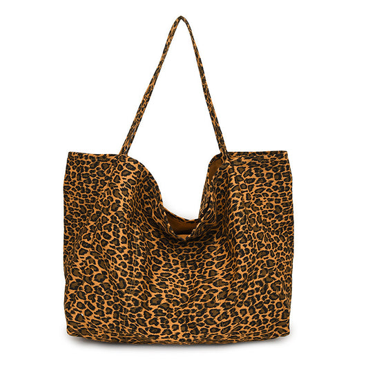 Bolso Retro de Hombro Estampado Leopardo con Textura Casual - Image 5