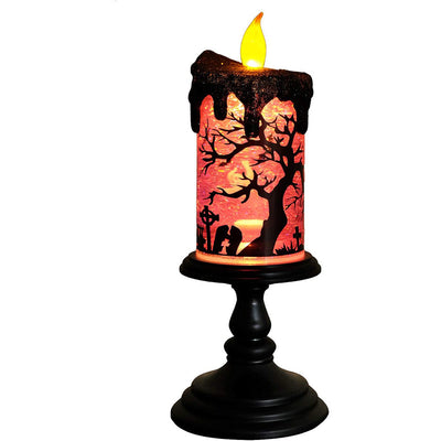 Lámpara Decorativa Halloween Castillo Calabaza con Velas LED - Image 9