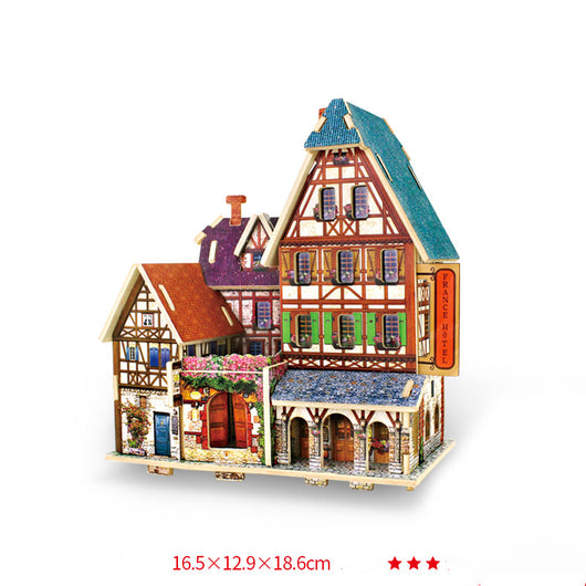 Puzzle 3D de Madera - Modelo de Casa para Armar - Image 9