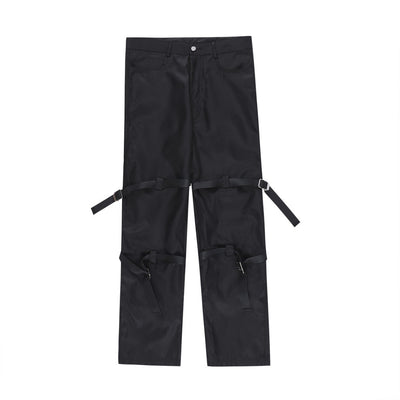 Pantalones Rectos Holgados con Diseño Moderno para Hombre - Image 3