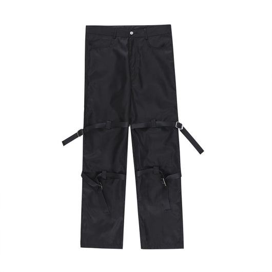 Pantalones Rectos Holgados con Diseño Moderno para Hombre - Image 3