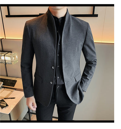 Blazer Slim Fit Ruoshuai para Hombre - Chaqueta Casual de Otoño - Image 36