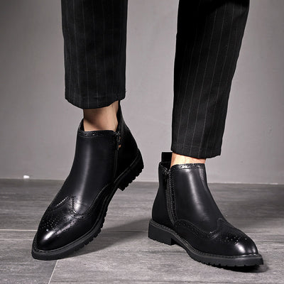 Botas de Cuero Casual Elegantes Talla Grande - Diseño Cruzado Moderno - Image 10