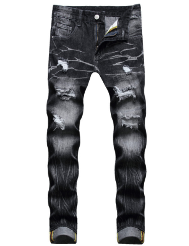 Pantalones Vaqueros Vintage Desgastados para Hombre