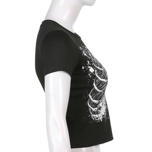 Camiseta Personalizada con Estampa en Pecho Cuello Redondo Ajuste Slim - Image 12