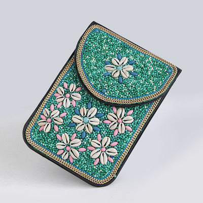 Bolsa Bohemia para Celular con Cuentas y Concha Marina - Image 32