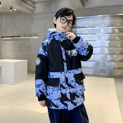 Parka Infantil Camuflaje con Forro de Terciopelo para Niños Medianos y Grandes - Image 5