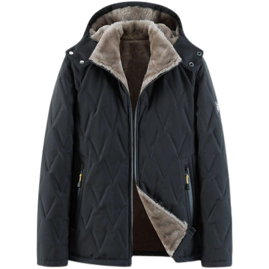 Chaqueta Acolchada con Capucha para Hombre - Abrigo Cálido Familiar