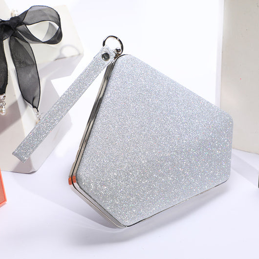 Bolso de Hombro Reflectante con Acabado Brillante para Mujer - Image 4