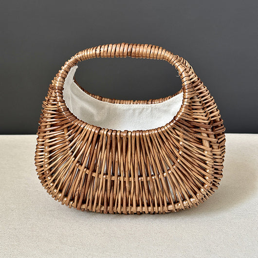 Bolsa de Tejido Ratán Vintage para Verano - Portátil y Elegante - Image 7