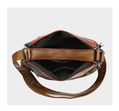 Bolso Bandolera Multicolor con Diseño de Parches Geométricos - Image 12