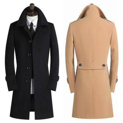 Abrigo Ejecutivo Corto Slim Fit Estilo Británico - Cortavientos de Lana para Hombre - Image 9