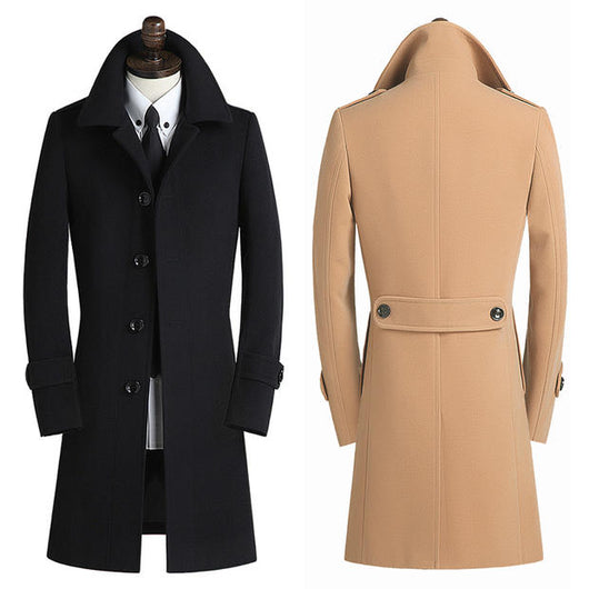 Abrigo Ejecutivo Corto Slim Fit Estilo Británico - Cortavientos de Lana para Hombre - Image 9