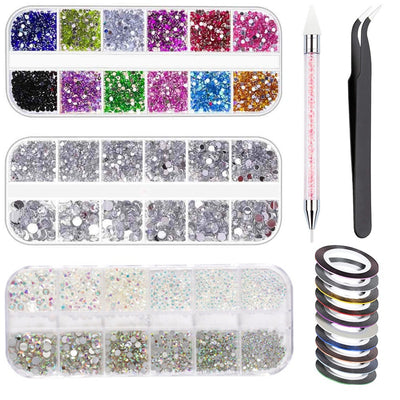 Set de Stickers Diamante AB Iridiscente Transparente - Image 9