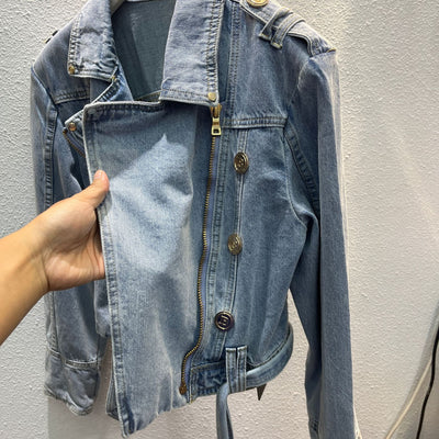 Chaqueta Denim Oversize Estilo Coreano con Botones Decorativos - Image 5