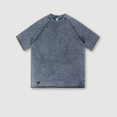 Playera Batik Desgastada de Algodón Terry para Hombre - Image 20