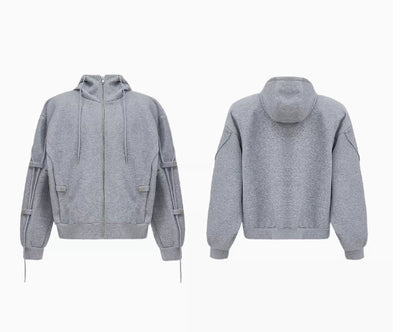 Sudadera con Capucha Oversize de Diseño Deconstruido y Cordón Ajustable - Image 9