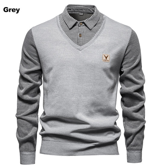 Camisa Térmica Hombre Manga Larga Efecto Doble Tela con Rayas y Forro Polar - Image 14