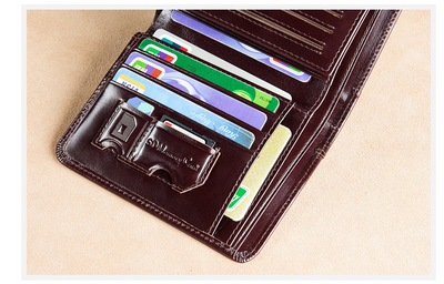 Billetera Vertical Tri-fold de Cuero Mate para Hombre - Image 38