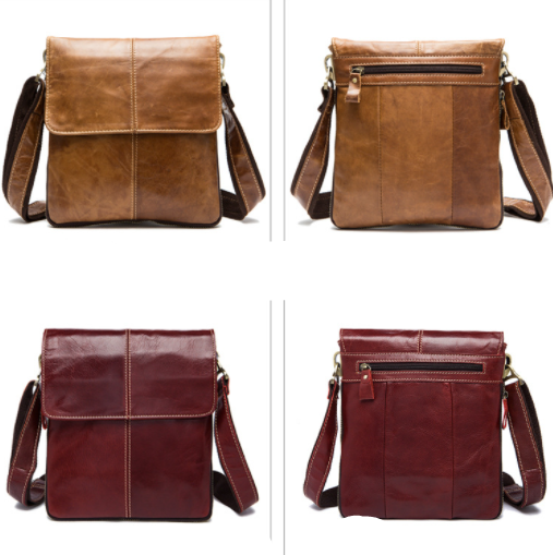 Bolsa Mensajero de Cuero Vertical para Hombre - Image 13