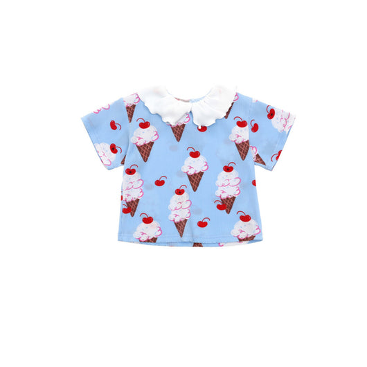 Conjunto Infantil Playera y Shorts Plisados Estilo Coreano Helado - Image 5