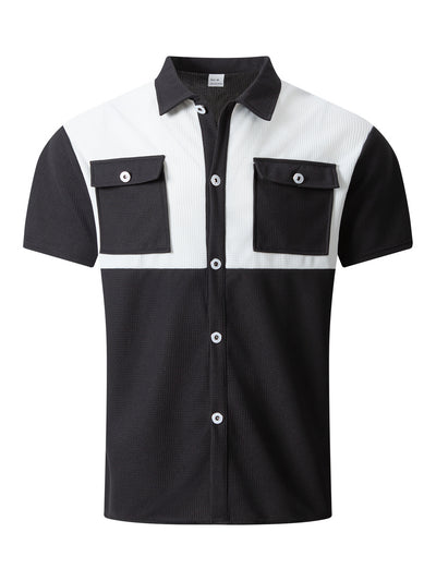 Camisa Casual de Manga Corta con Textura Waffle - Image 15