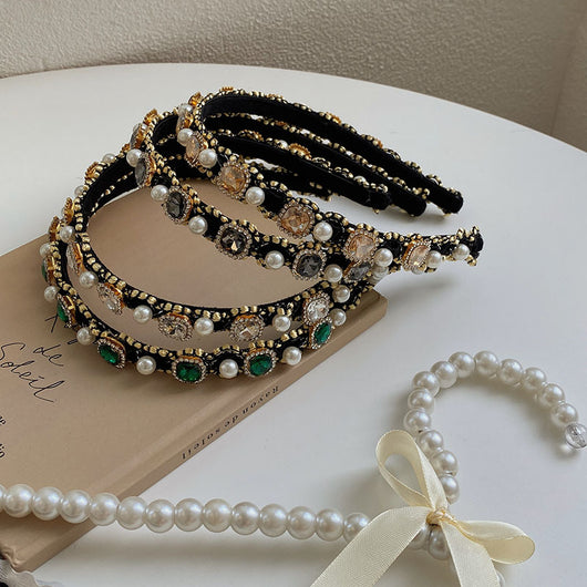 Diadema de Perlas Barrocas con Diamantes y Bordes Finos - Elegancia de Alta Gama - Image 10