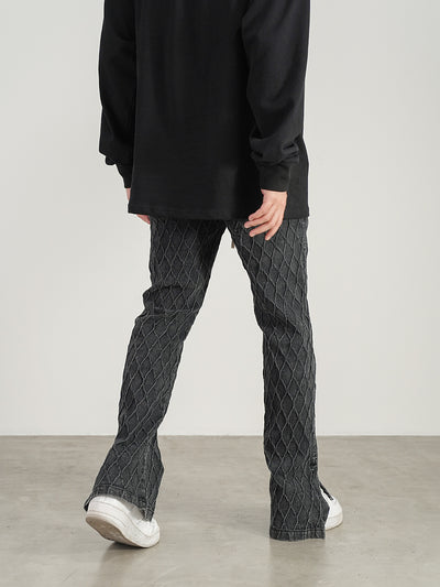 Pantalones Deportivos Retro Estilo Urbano con Cuadros Desgastados - Image 10