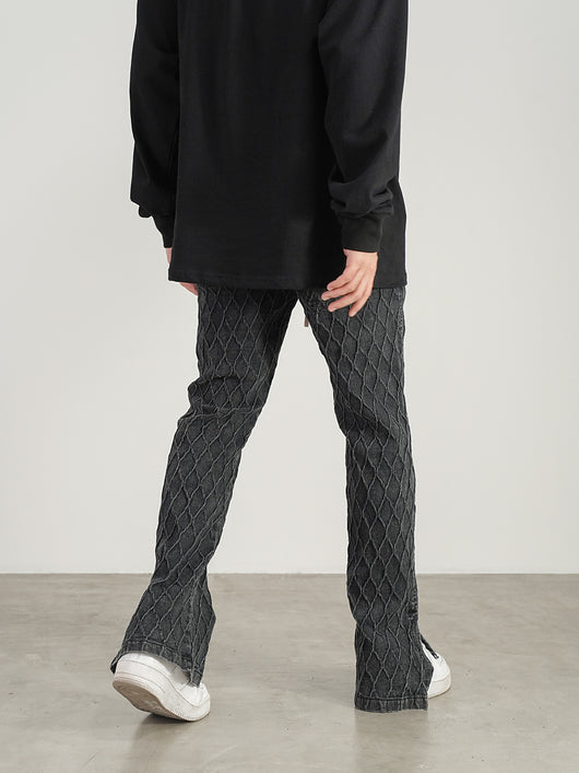 Pantalones Deportivos Retro Estilo Urbano con Cuadros Desgastados - Image 10