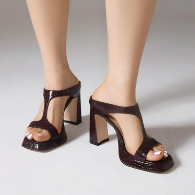 Sandalias Plataforma Tacón Grueso Punta Cuadrada para Actividades Outdoor - Image 14