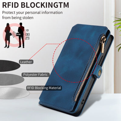 Funda Cartera Tipo Flip con Cierre para Teléfono en Cuero - Image 11