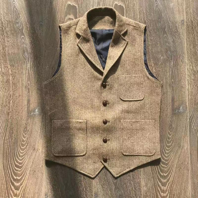 Chaleco de Caza Retro Khaki con Múltiples Bolsillos para Hombre - Image 7