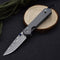 Cuchillo Plegable Damascus de Acero Damasco Premium