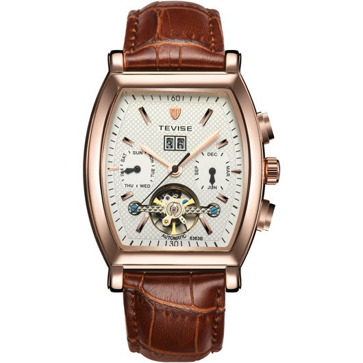 Reloj Automático Impermeable Estilo Barril de Roble para Hombre - Image 6