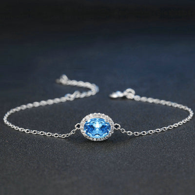 Pulsera de Topacio Azul Natural - Image 5