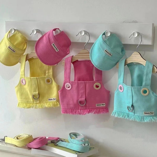 Chaleco Denim Candy Color para Mascotas