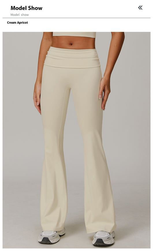 Pantalones Yoga Cintura Alta Plegables para Mujer - Image 36