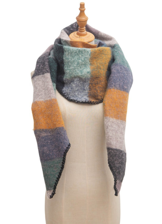 Chal Triangular de Lana Texturizada para Otoño e Invierno - Image 19