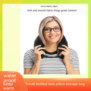 Funda de Almohada Cervical Rellenable para Viajes
