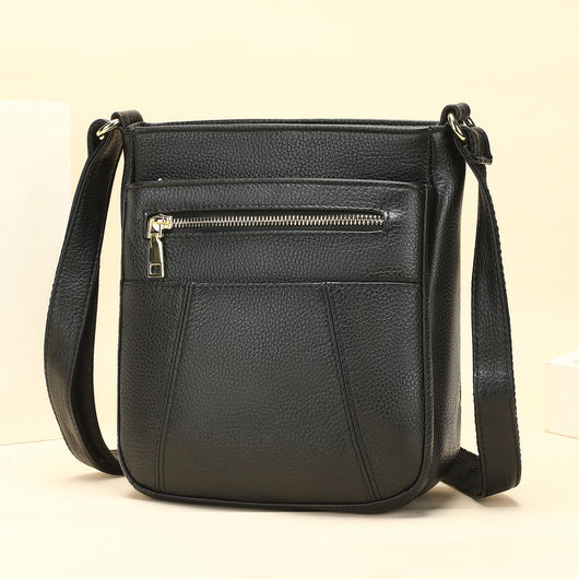 Bolso Mensajero de Cuero Genuino Primera Capa para Mamás Modernas - Image 9