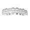 Shiny Hip-hop Braces Grills For Men And Women Silver upper teeth