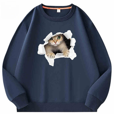 Playera Suelta de Cuello Redondo para Parejas - Algodón 100% Manga Larga - Image 18