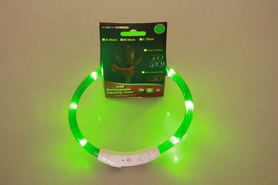 Collar LED Recargable USB para Mascotas - Luz de Seguridad Nocturna para Perros - Image 19