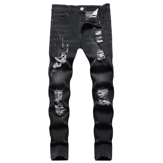 Pantalones Vaqueros Slim Fit Blancos Rotos para Hombre - Diseño Moderno Mate - Image 4