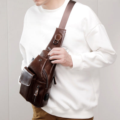 Bolsa Bandolera de Cuero Genuino para Hombre - Estilo Vintage Multifuncional - Image 24