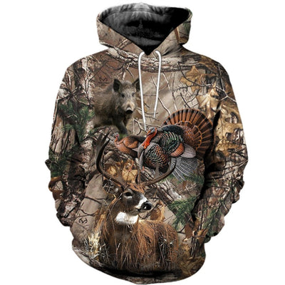 Sudadera Estampada 3D para Parejas - Chaqueta de Felpa Digital - Image 17